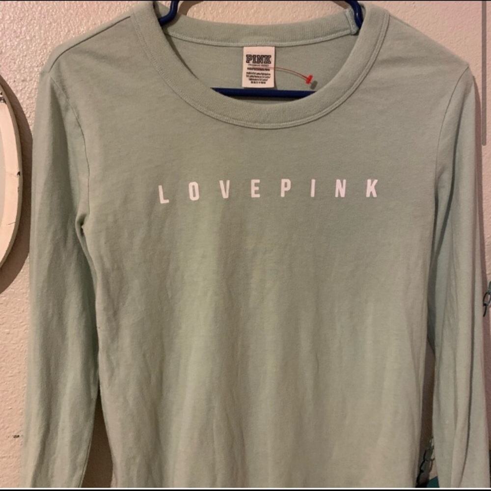 Mint Green Victoria’s Secret Pink Long Sleeve Top